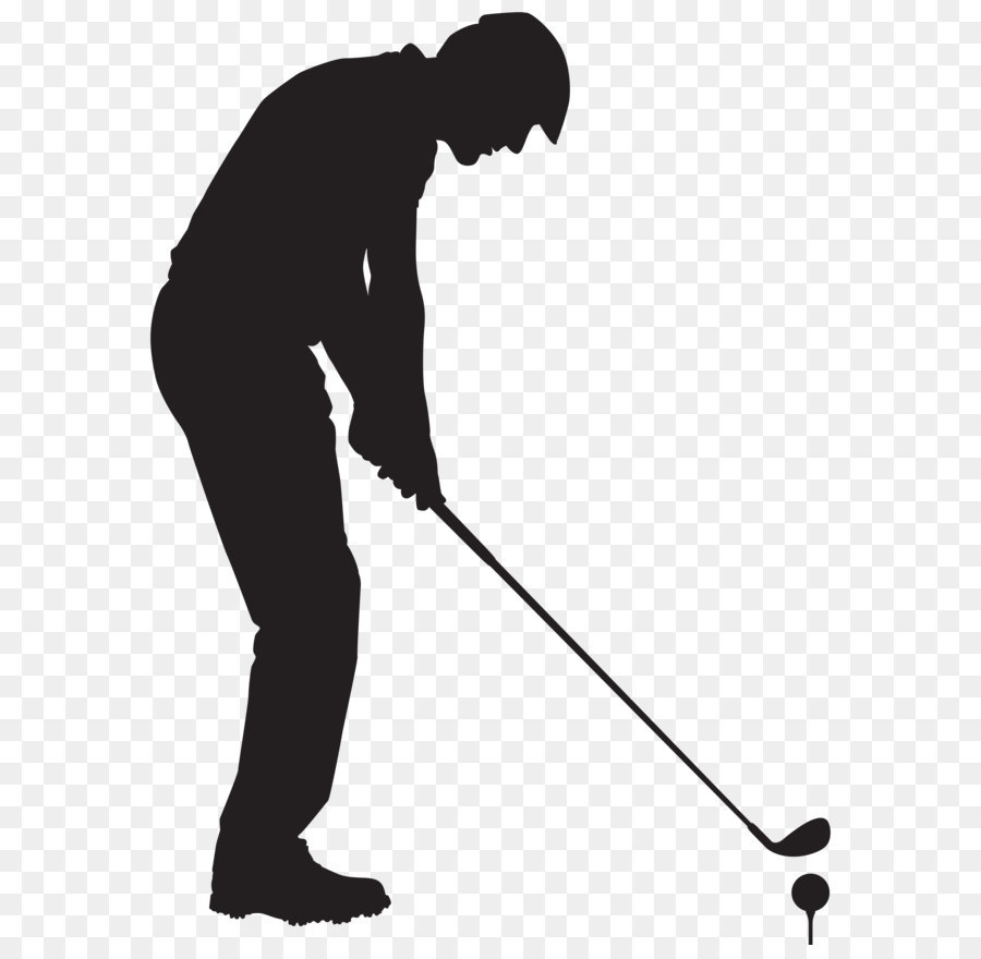 Golf Silhouette Clip art - Man Playing Golf Silhouette PNG Clip Art