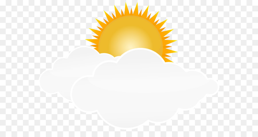 Sun with Clouds PNG Transparent Clip Art Image png download - 8000*5673