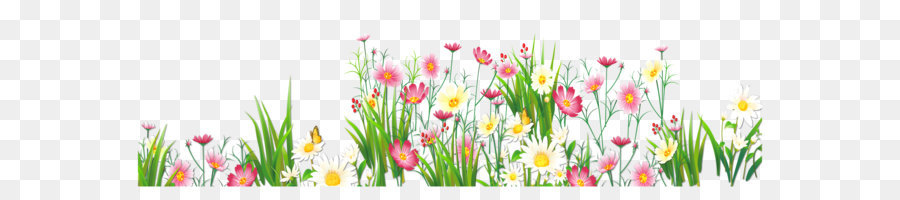 Flower Grasses Clip art - Flowers and Grass PNG Picture 