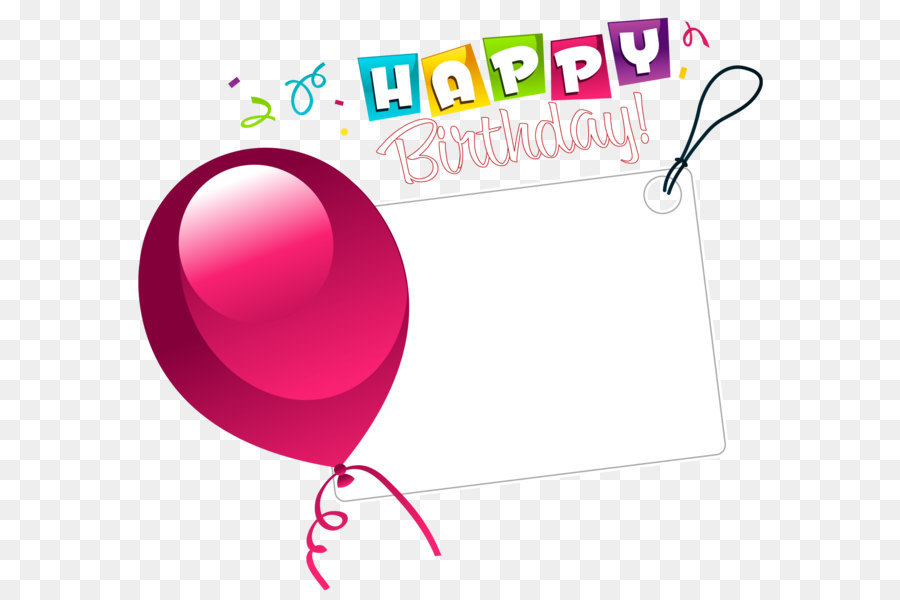 Birthday Wish Clip art - Happy Birthday Transparent Sticker with Pink