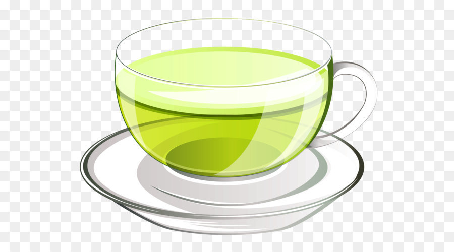 Green tea Glass Clip art - Cup of Green Tea PNG Vector Clipart Picture