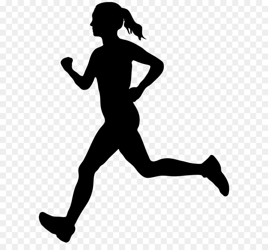 Running Woman Silhouette PNG Clip Art Image png download - 6327*8000