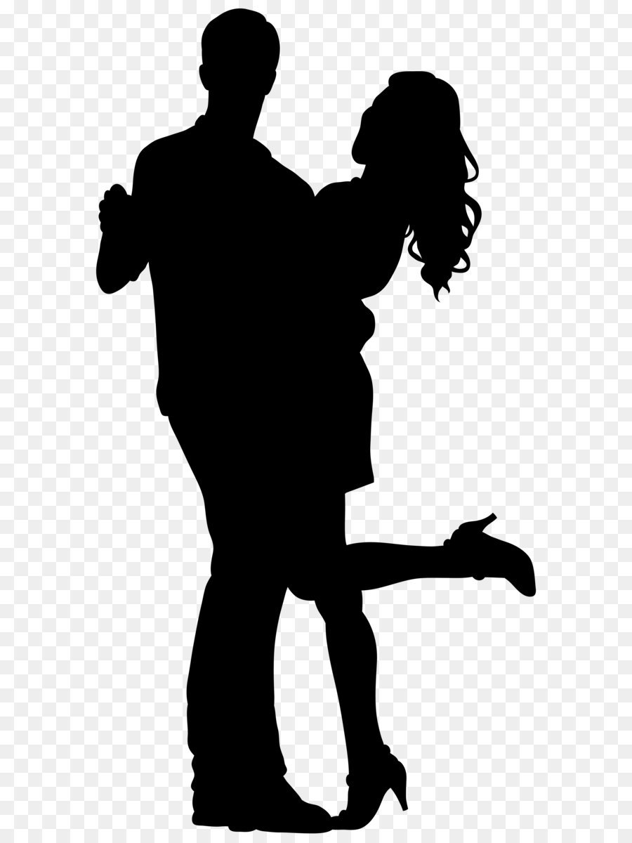 Silhouette Clip art - Couple Dancers Silhouette PNG Transparent Clip