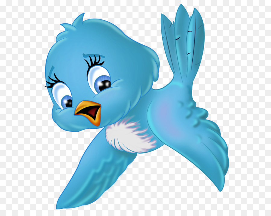 Bird Cartoon Clip art - Large Blue Bird PNG Cartoon Clipart png