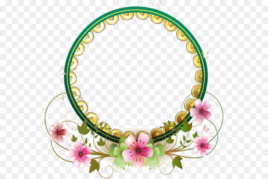 Wedding Ring Flower Wedding Cake Circle Border Png Download 600598