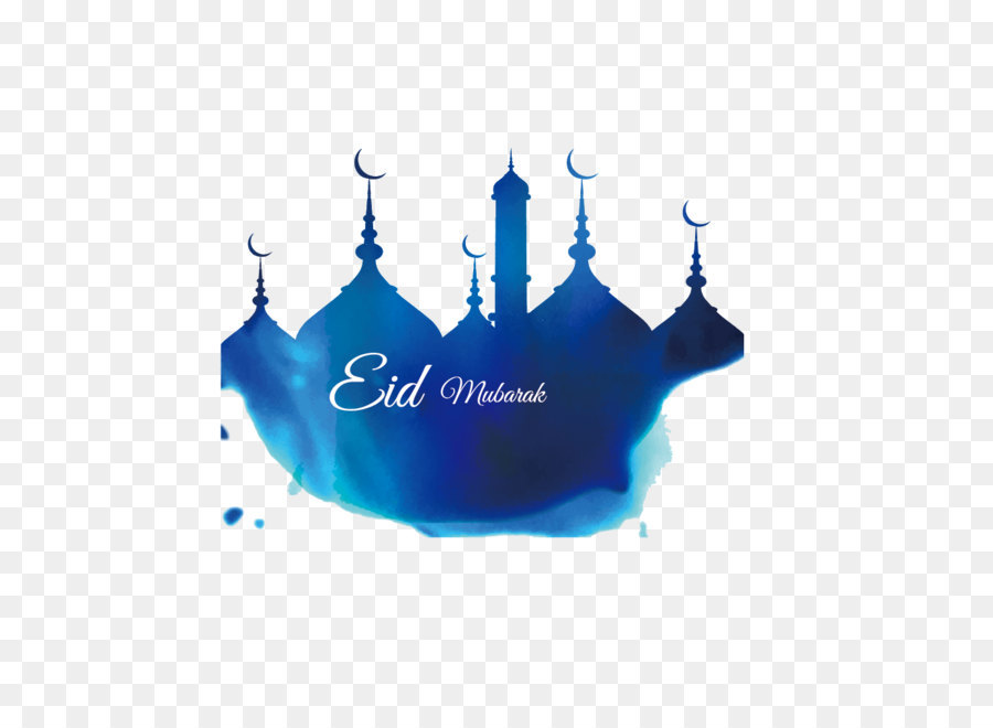 Ramadan Eid Mubarak Mosque Illustration - Blue building 