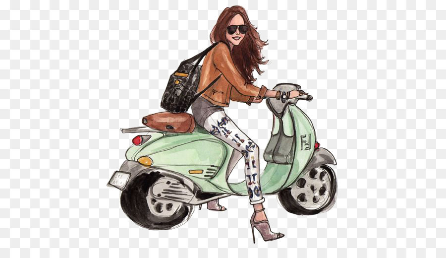 Scooter Vespa Drawing Illustration - motorcycle png 
