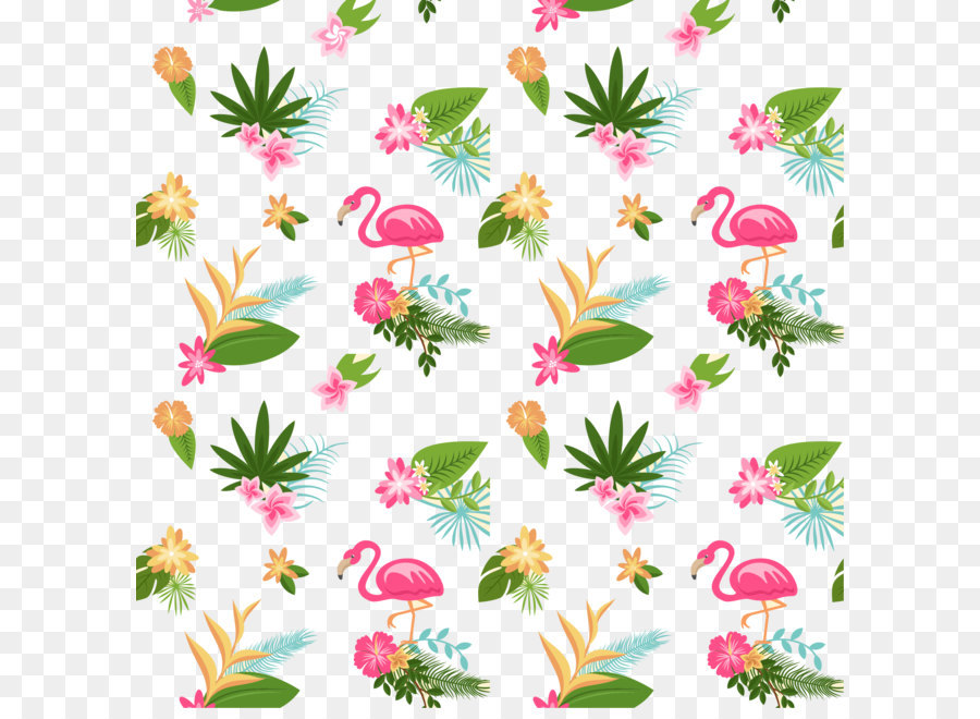 Vector hand-painted Flamingo background png download - 1893*1893 - Free
