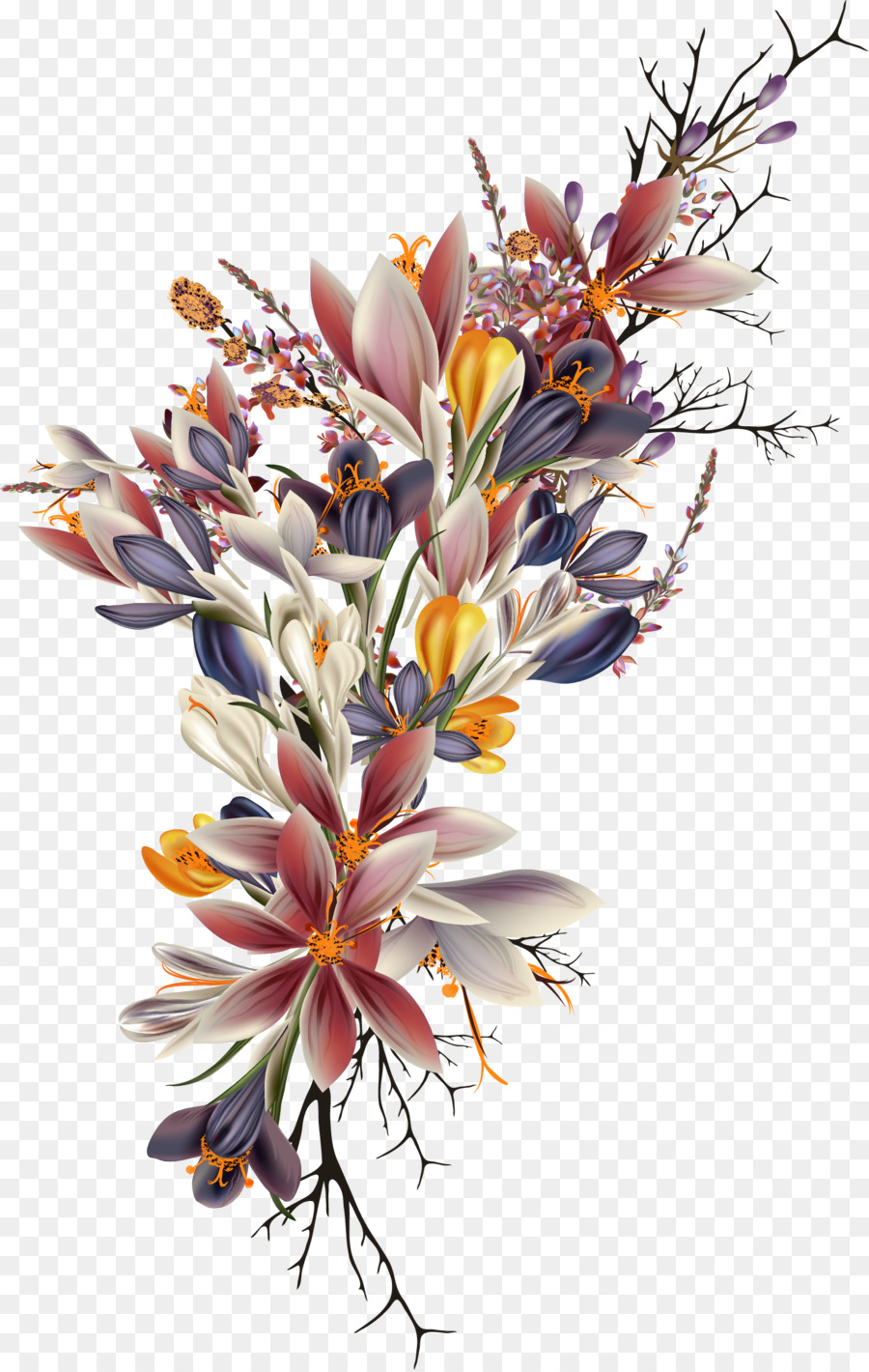 Download Flowers in a Vase Flower bouquet Euclidean vector ...