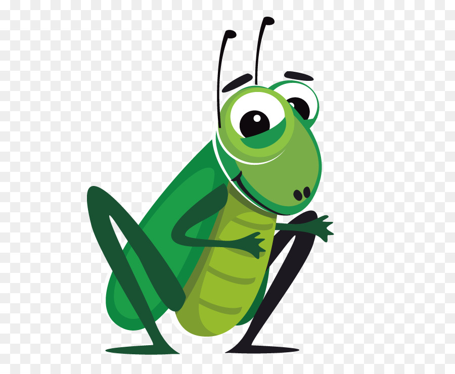 Cartoon Cricket Clip art - Hand-painted grasshopper insect png download