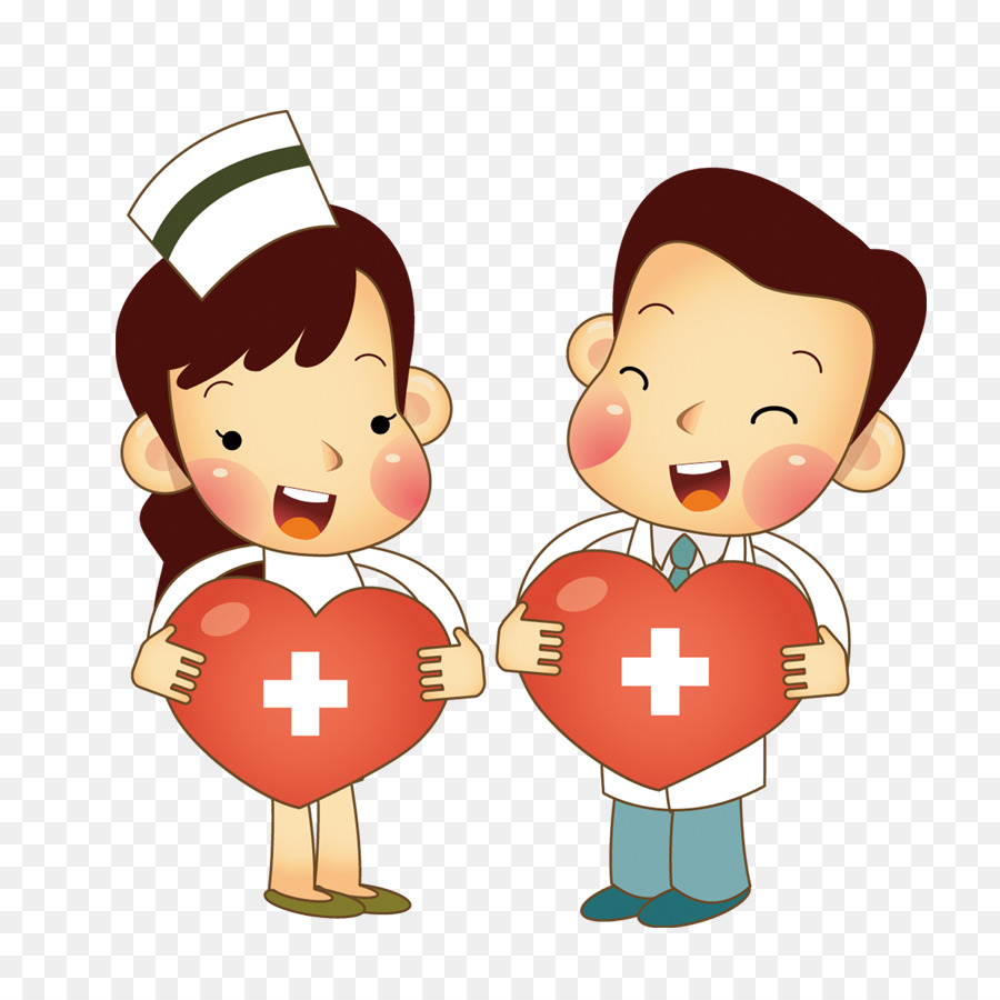Nurse Physician Cartoon - Holding caring doctors and nurses png