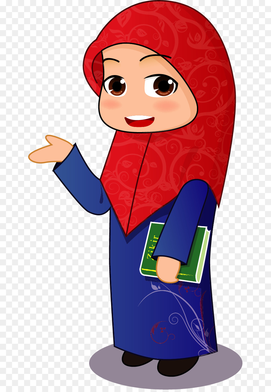 Muslim Islam Jilbab Seni Klip Vektor Dicat Gadis Gadis Islam Png