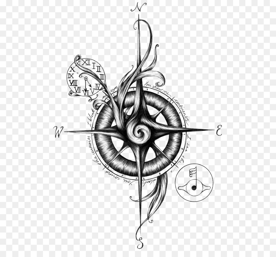 Sailor tattoos Compass Nautical star Flash - Retro compass ...
