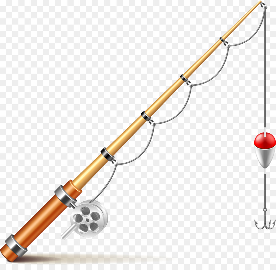 Download Fishing rod Euclidean vector Illustration - Vector painted ...
