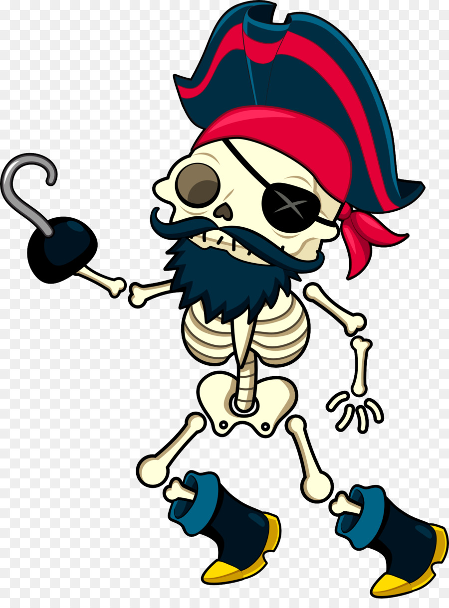 Kartun Kerangka Manusia Ilustrasi Bajak Laut Skeleton Vektor Png