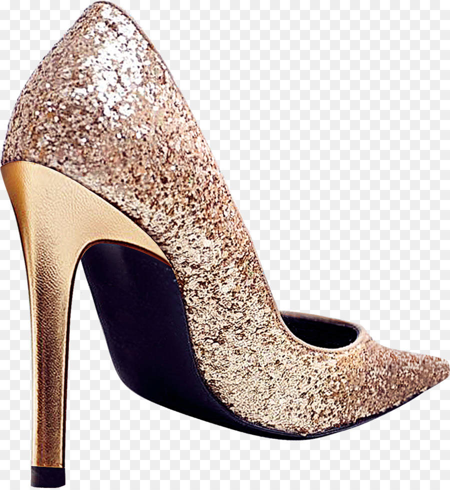 High-heeled footwear Shoe Sandal - Gold high heels png download - 1181* ...