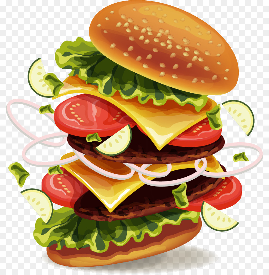 Vector painted Burger King png download - 862*917 - Free Transparent