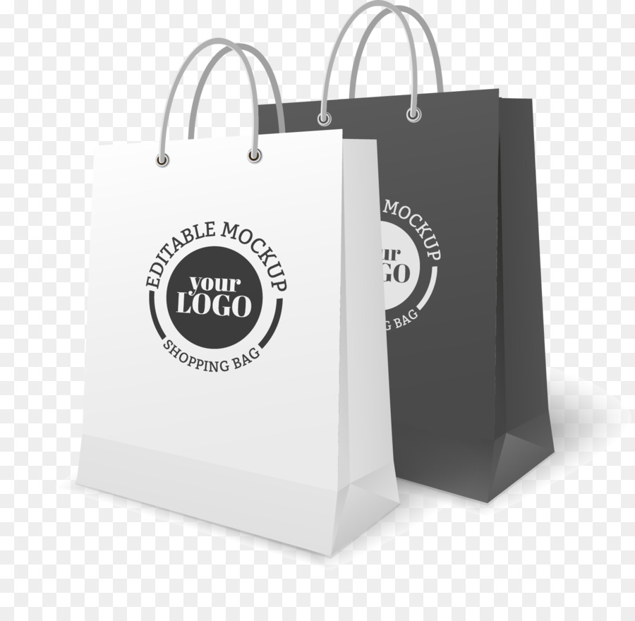 Download Paper bag Shopping bag Mockup - Shopping Bag png download ...