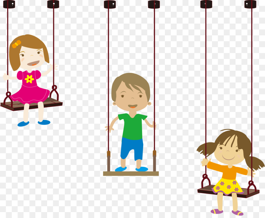 Child Swing - Vector swing kids png download - 3905*3178