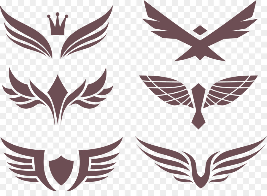 circle vector wings png seal Euclidean wing sealed  badge vector Eagle  falcon