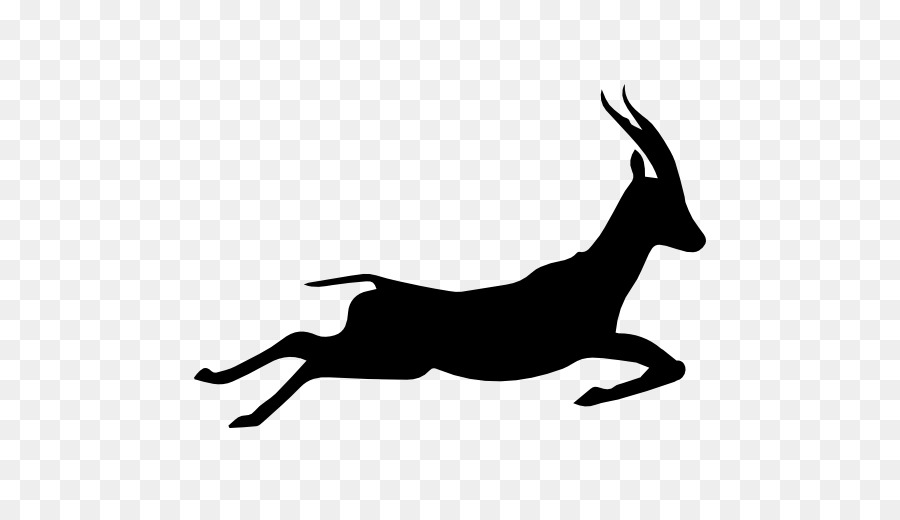 Gazelle Silhouette Running Icon - Gazelle PNG Image png download - 512