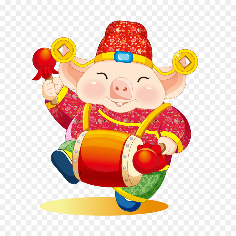 Zodiak cina Tahun Baru Cina Domestik babi - Beruntung Babi 