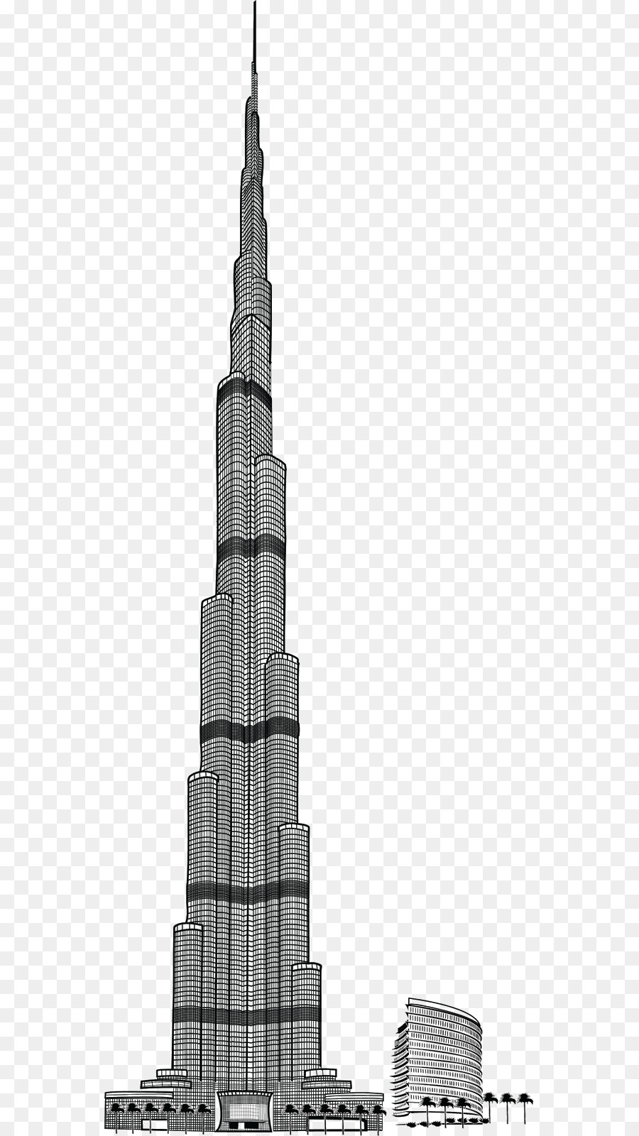 Burj Khalifa Drawing - Burj Khalifa PNG Pic png download 