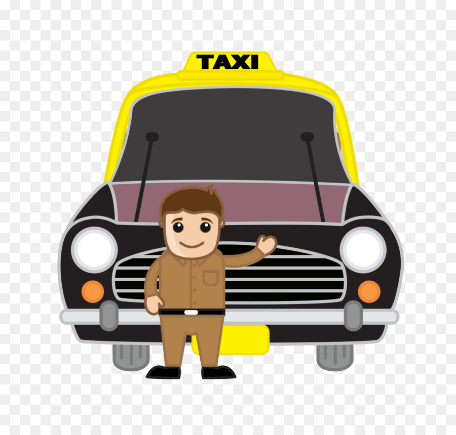 India Taxi driver Cartoon - Cartoon taxi driver 2955*2775 transprent