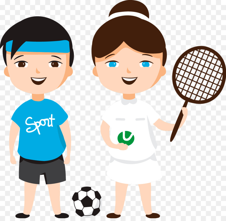 Kartun Anak Olahraga Ilustrasi Sepak Bola Tenis Unduh Komunikasi