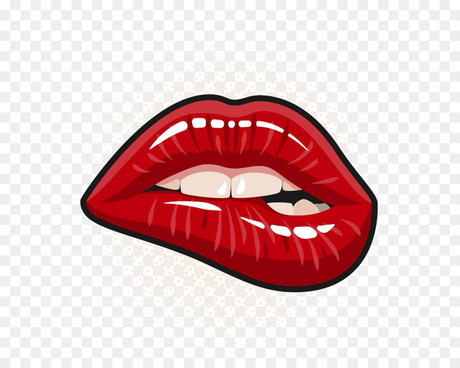 Lip Biting Mouth Clip art Bite lips material free to