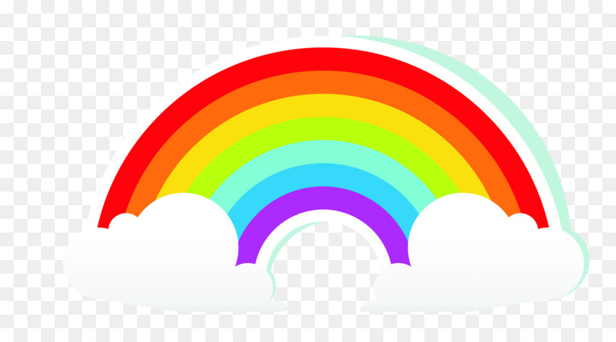 Rainbow Cartoon Cloud - rainbow png download - 1024*566 - Free