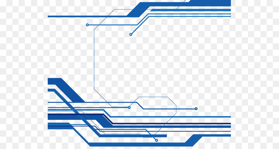 Technology Euclidean vector - Blue Line border png download - 591*472