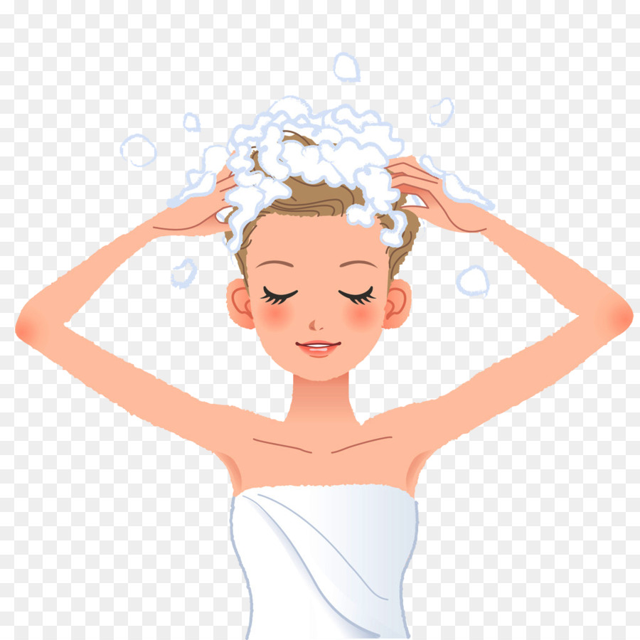 Shampoo Hair washing Clip art - Beauty wash hair picture ...