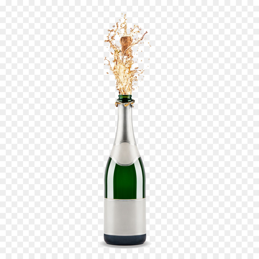 Champagne Wine Bottle - Spilled champagne 1000*1000 transprent Png Free