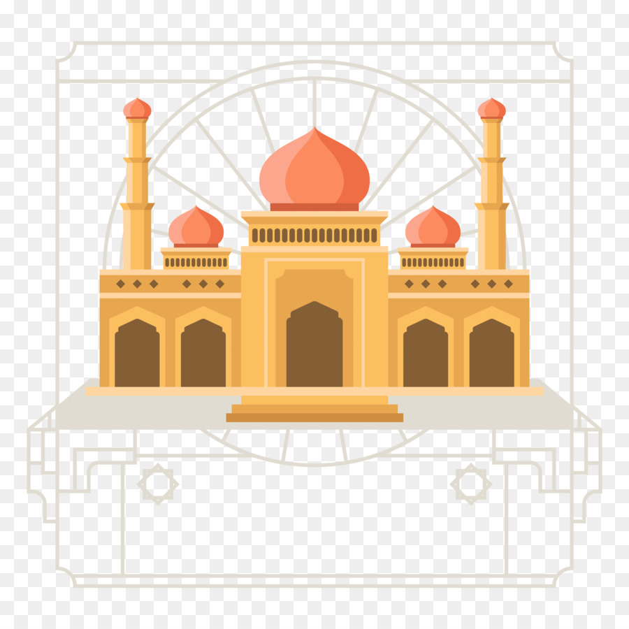 Masjid Islamic Arsitektur Desain Datar Islam Gaya Arsitektur