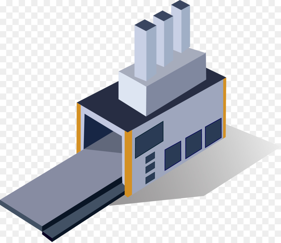 Building Industry Factory Logo - Stereoscopic cartoon warehouse model