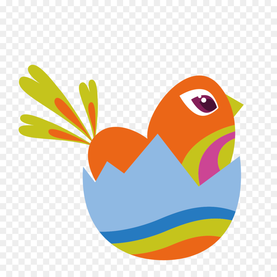 Burung Cangkang Ilustrasi Vektor Merah Burung Berwarna Kulit Telur