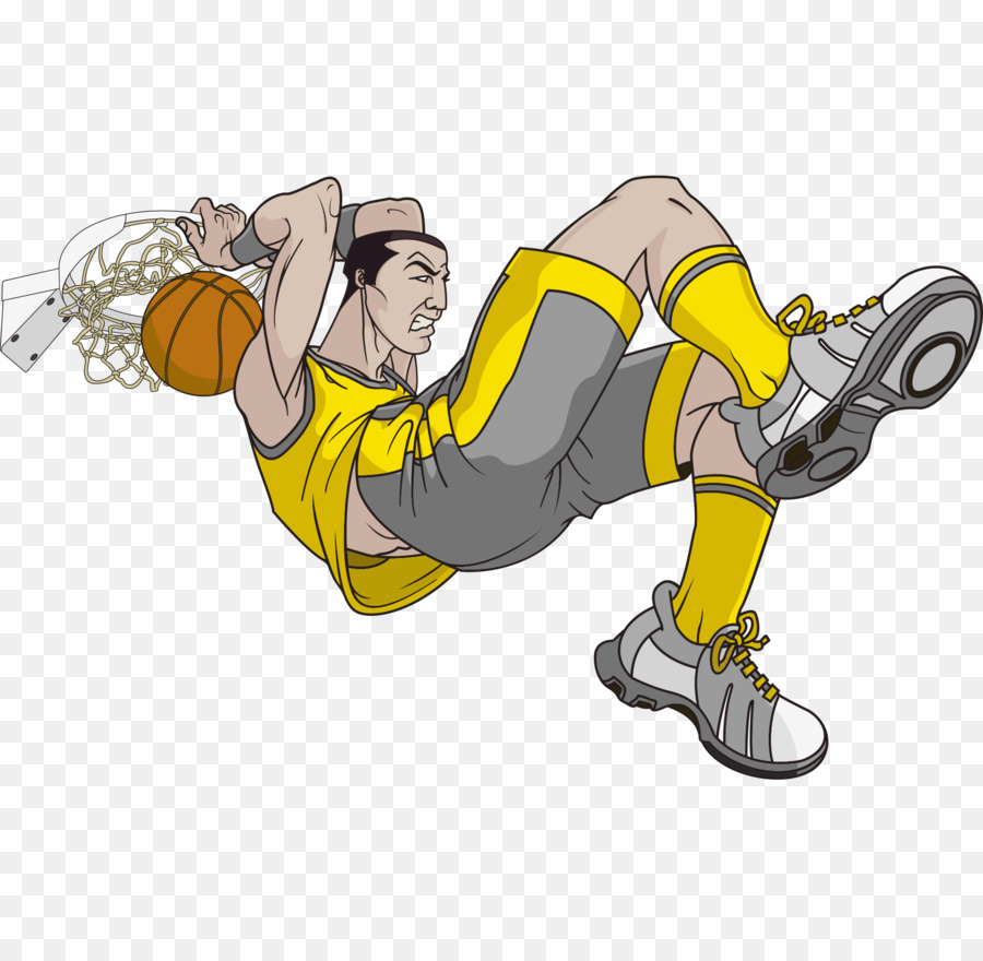 Cartoon Basketball Clip art - Vector cartoon hand painted dunk to play