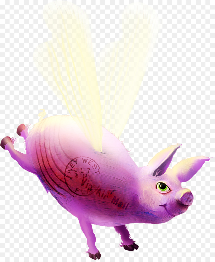 Domestic Pig Clip Art Flying Pig Png Gratis Download Png Unduh