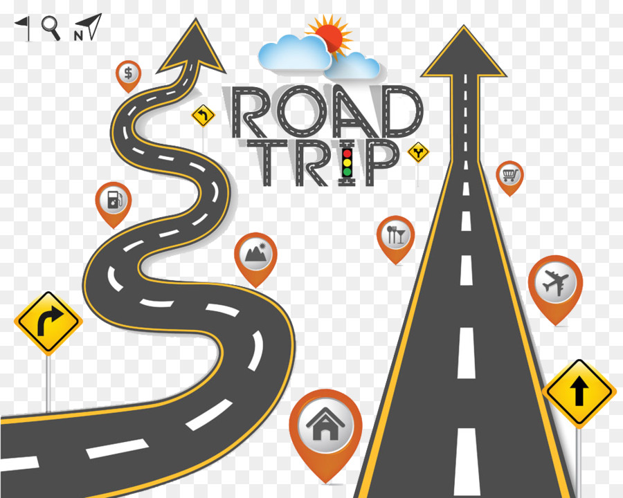 Road trip Travel Clip art Winding road png download