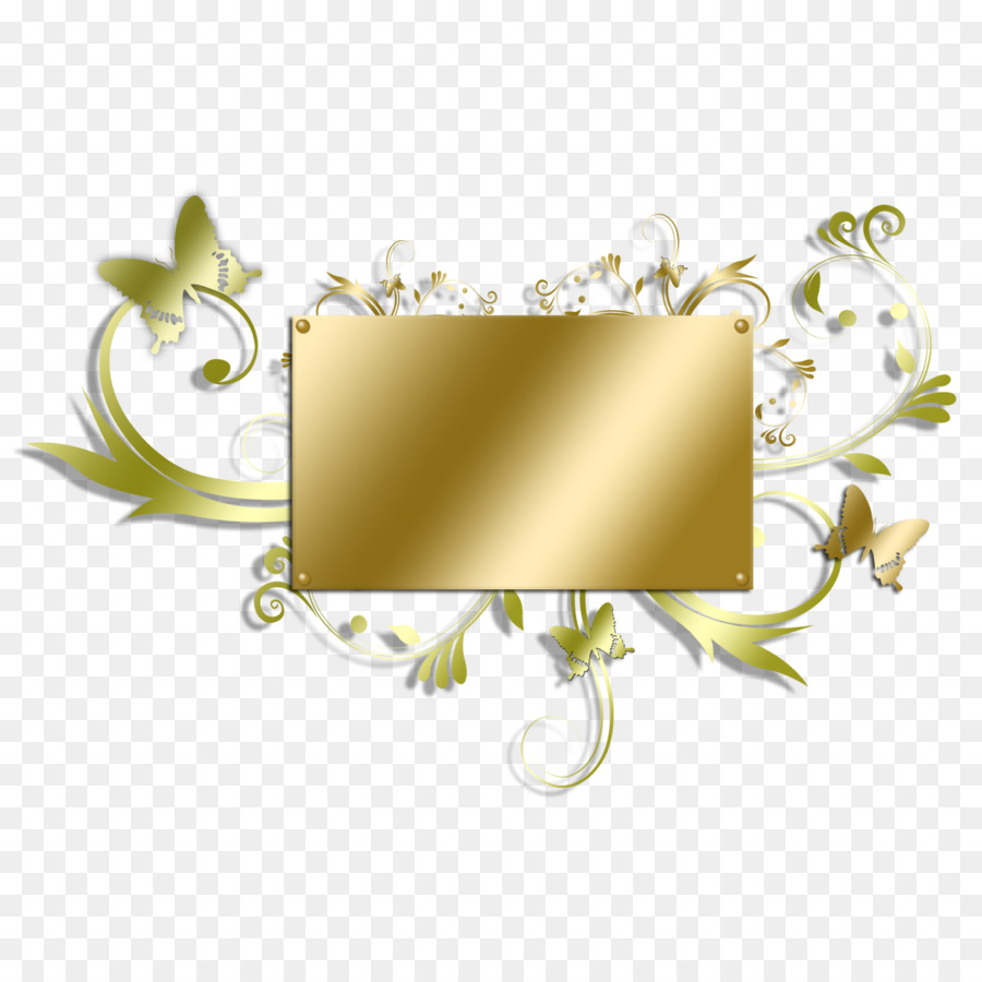 Picture frame Flower Gold - Golden flower frame png ...