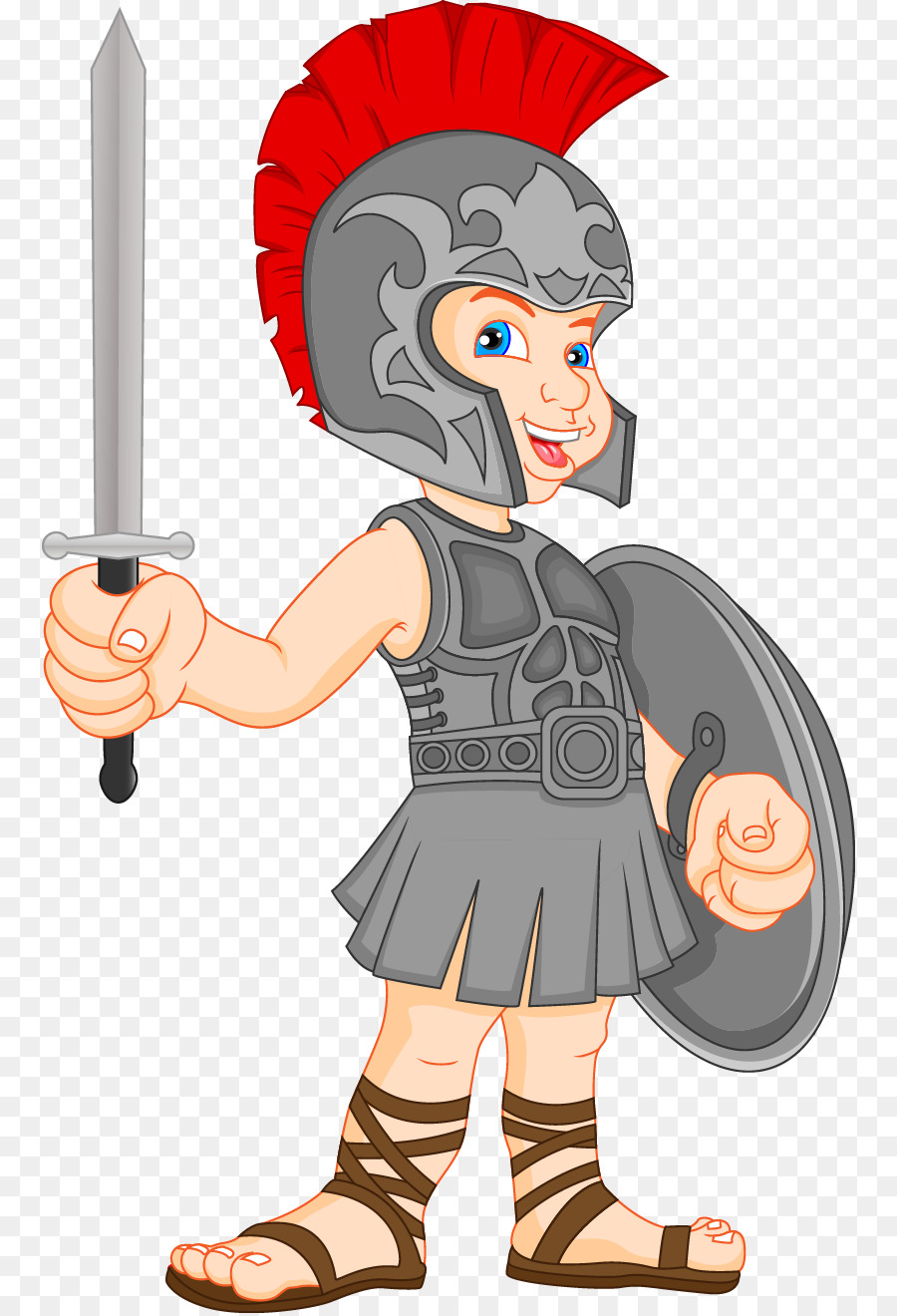 Roman army Cartoon Centurion Clip art - Cute Roman warrior image of the