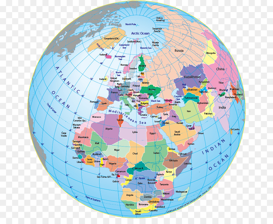 Globus Weltkarte Kontinente | Globus