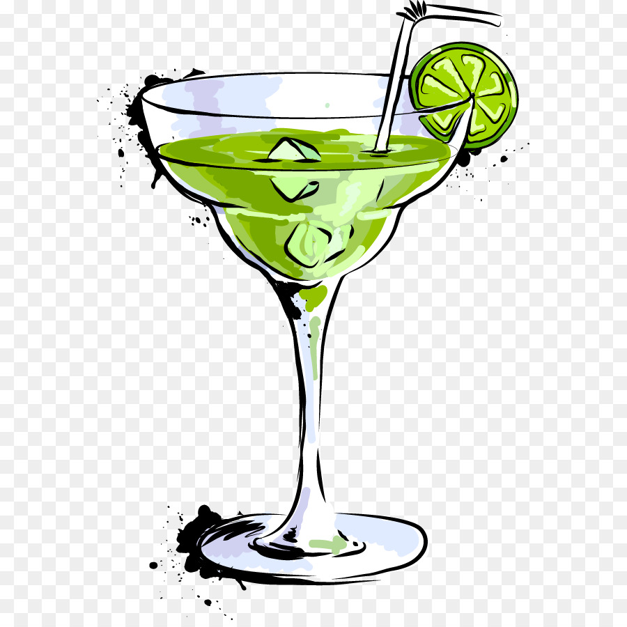 Cocktail Margarita Martini Drink - Cartoon vector food drink bar