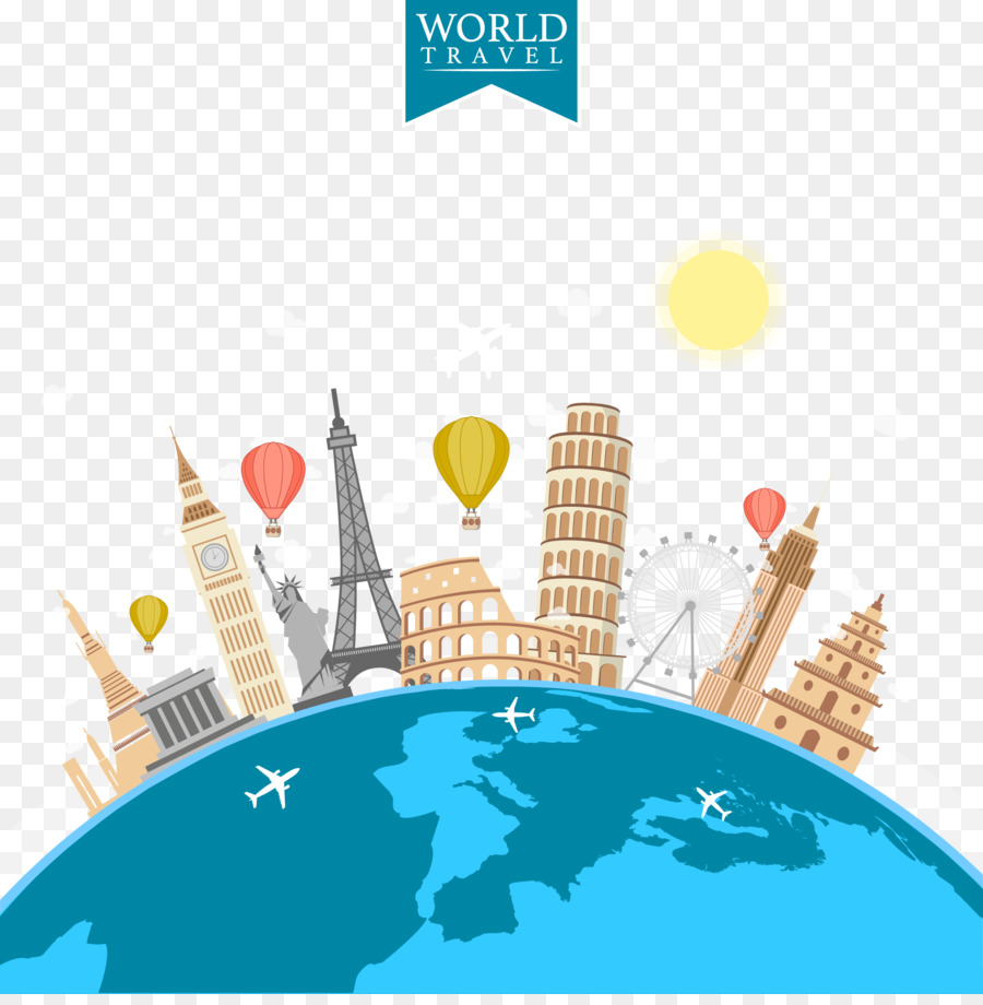 Travel Illustration Vector handpainted global travel 2087*2111