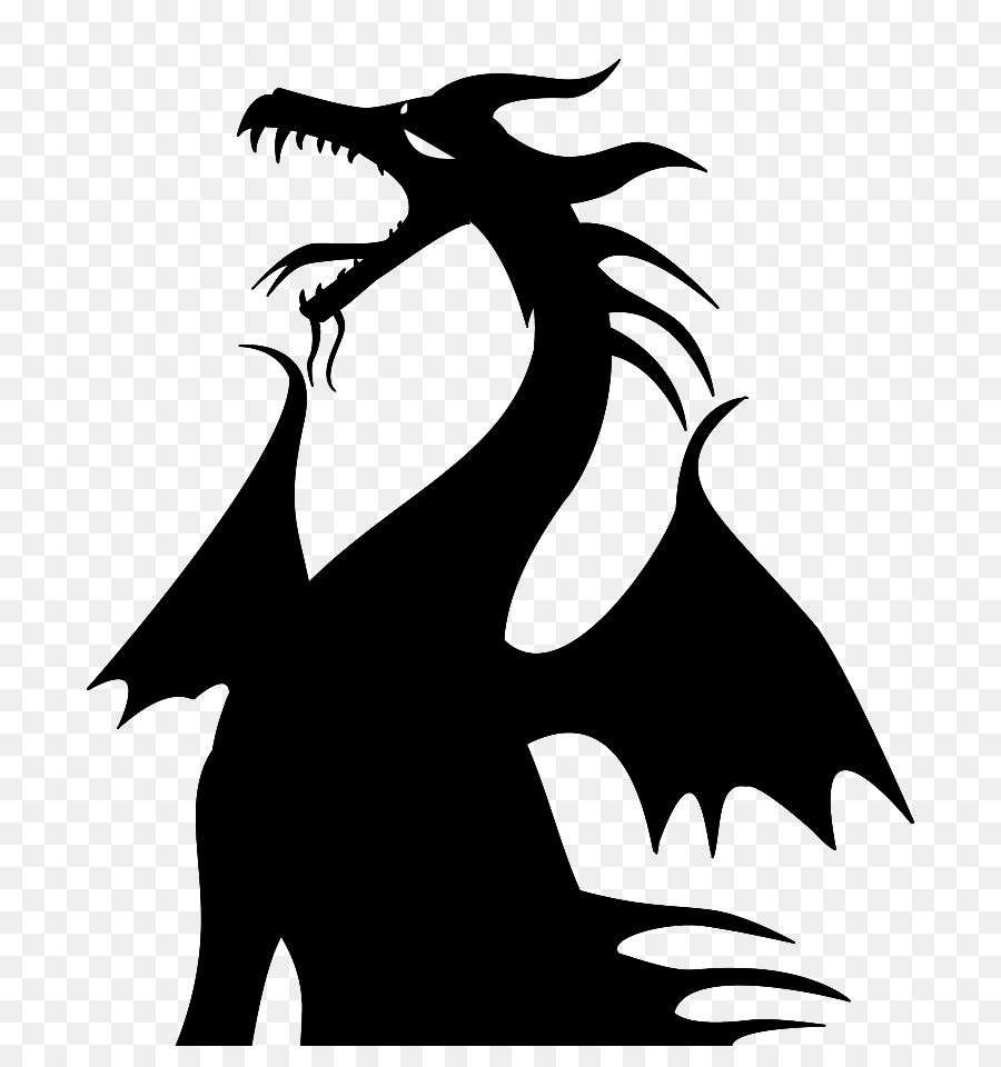 Download Maleficent Princess Aurora Silhouette Dragon Clip art - Dragon Silhouette Cliparts png download ...