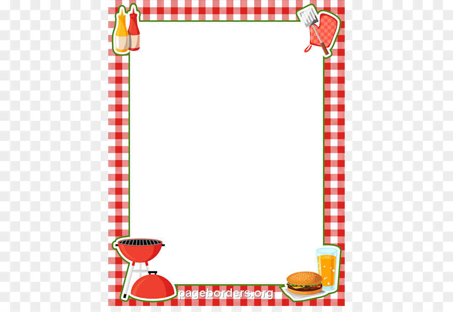 Barbecue Hot dog Picnic Clip art - BBQ Border Cliparts png download