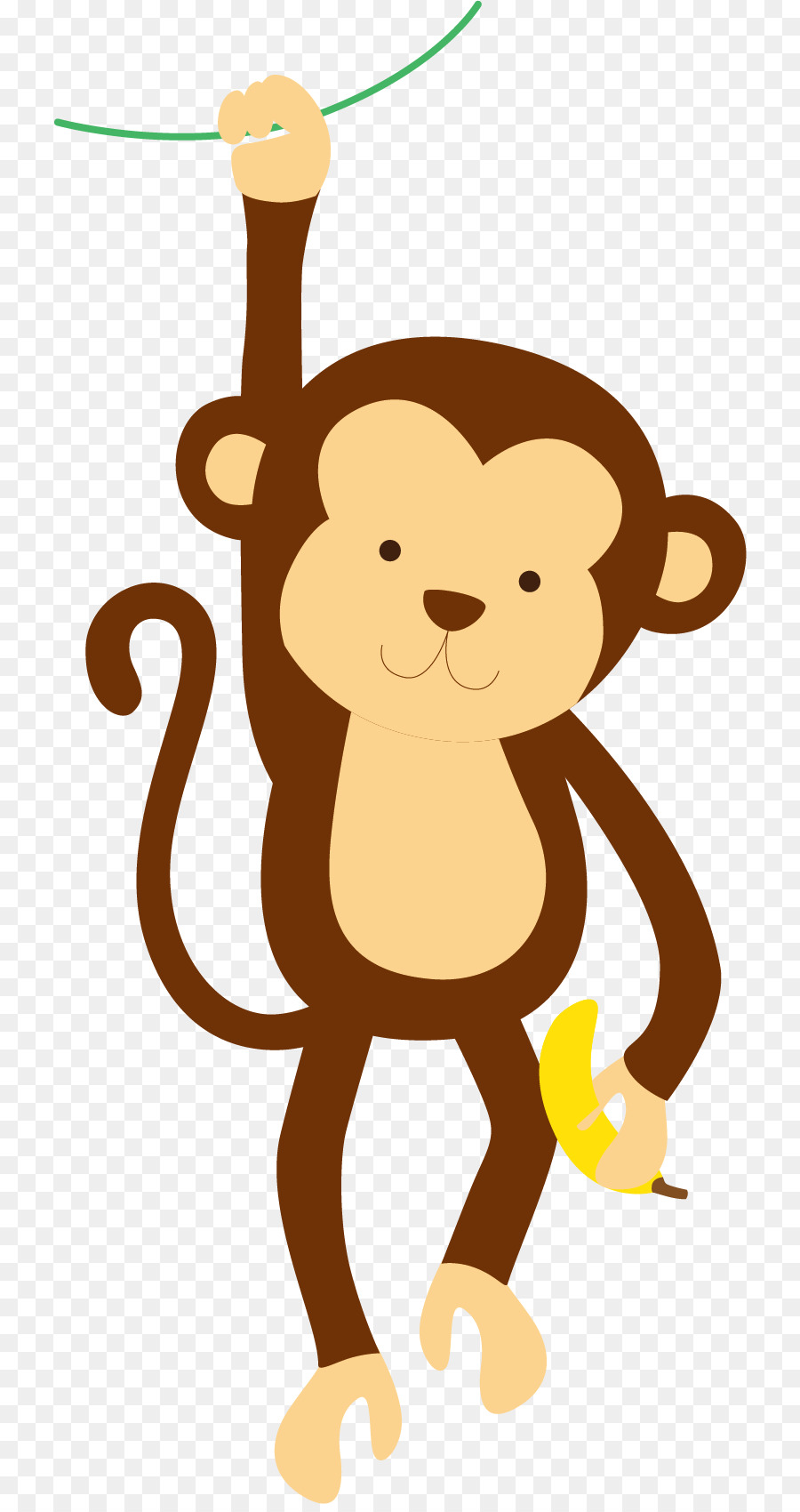Giraffe Pony Monkey Cuteness - Take the monkey vector of banana png