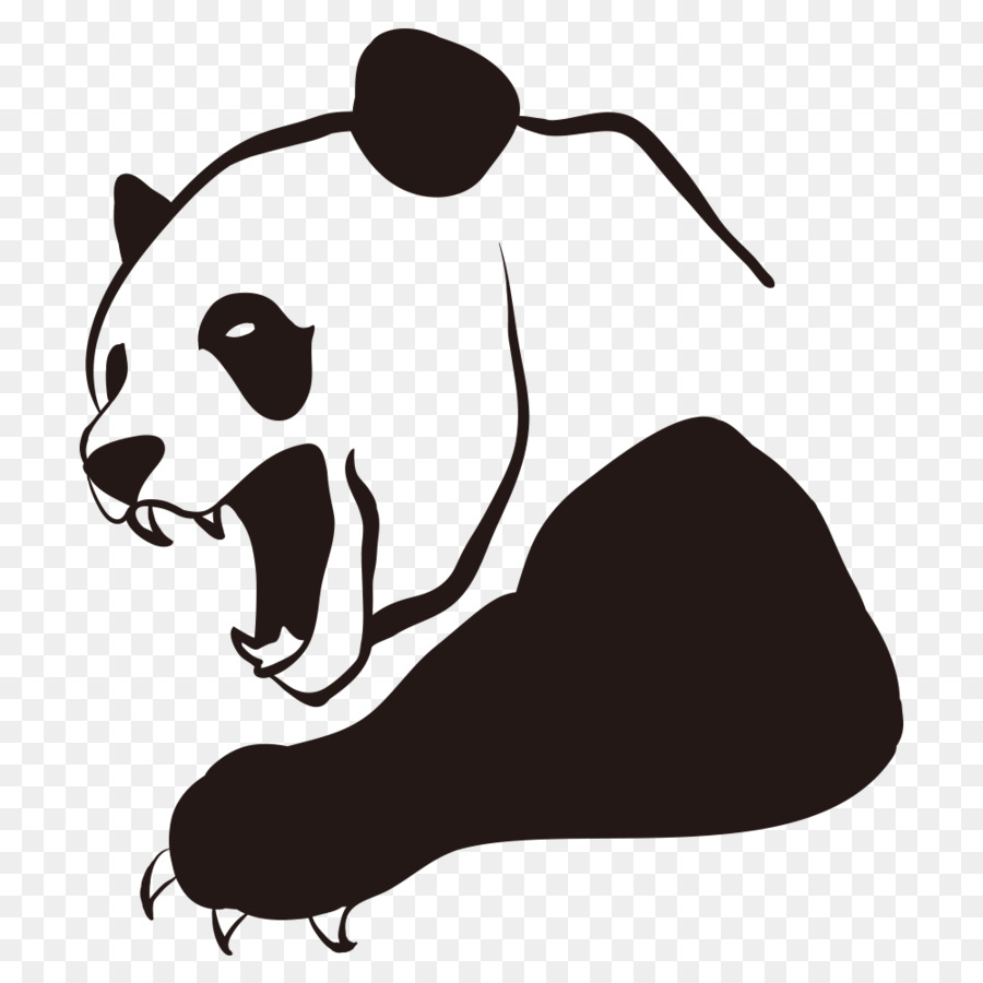 Panda Raksasa Royalty Free Kemarahan Clip Art Kartun Panda Unduh