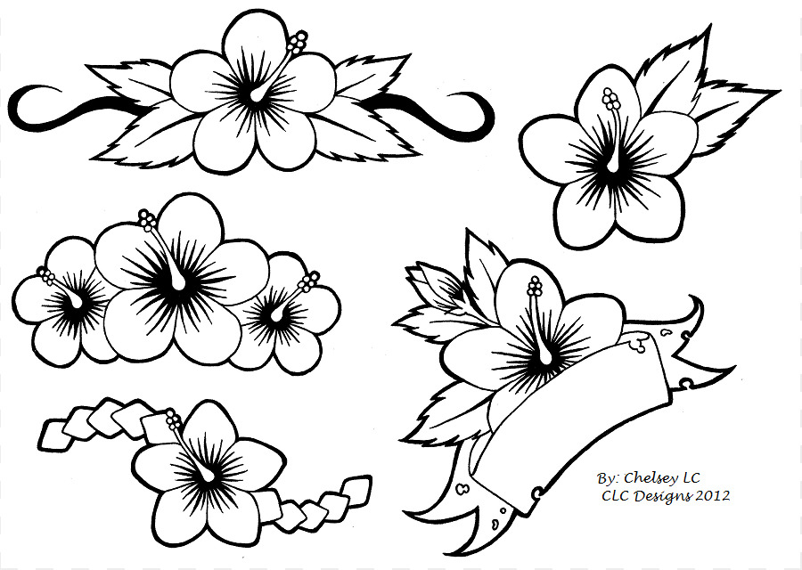 tattoo flower drawing clip art hibiscus design 897638 transprent png